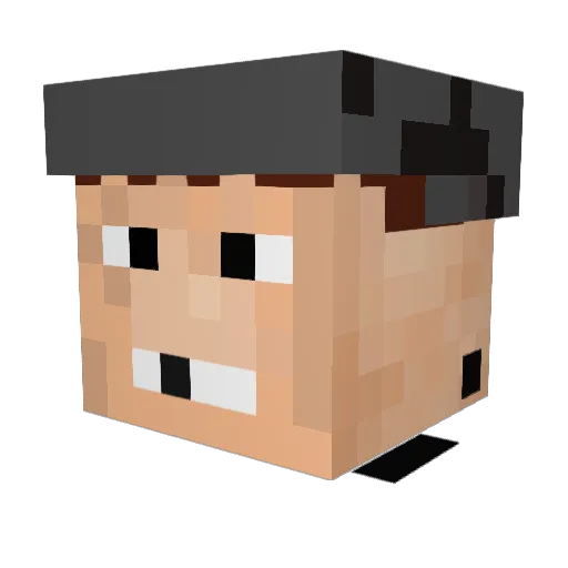 QuickScope21 Minecraft avatar head, 3D render