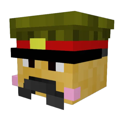 Quickbits Minecraft avatar head, 3D render