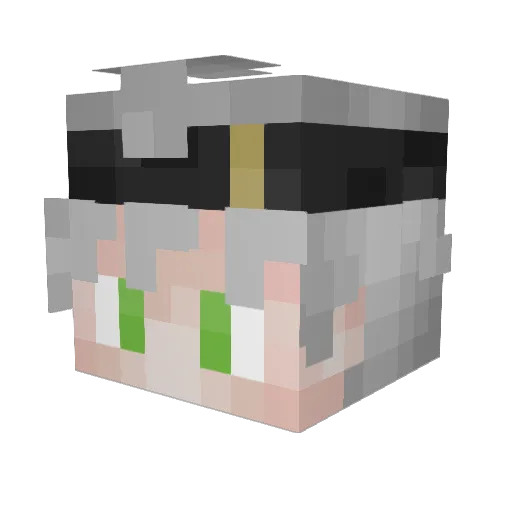 Quickcraft24 Minecraft avatar head, 3D render
