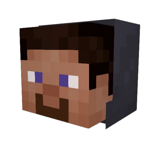 Quickface_ Minecraft avatar head, 3D render