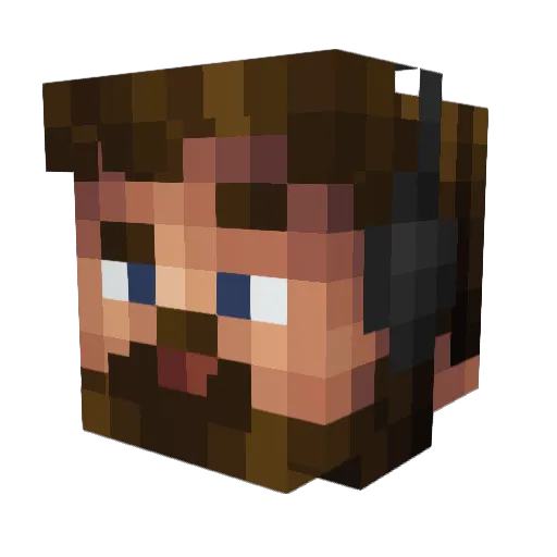 Quickics Minecraft avatar head, 3D render