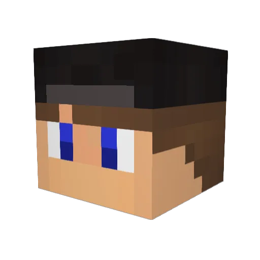 Quickknives Minecraft avatar head, 3D render
