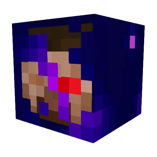 Quickles Minecraft avatar head, 3D render