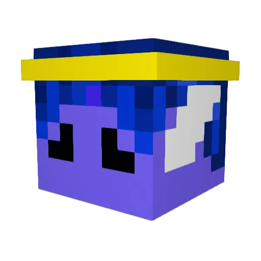 Quicklfy Minecraft avatar head, 3D render