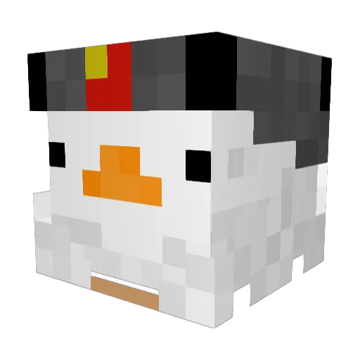 Quicklly Minecraft avatar head, 3D render