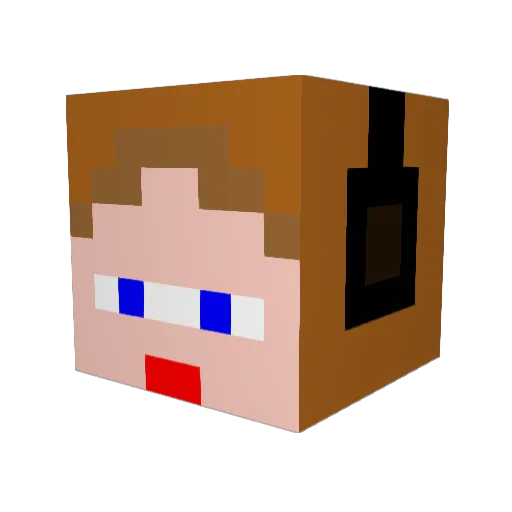 Quickscoper238 Minecraft avatar head, 3D render