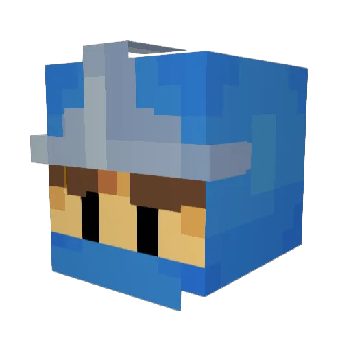 Quicktesty Minecraft avatar head, 3D render