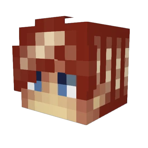 QuidenSenpai Minecraft avatar head, 3D render