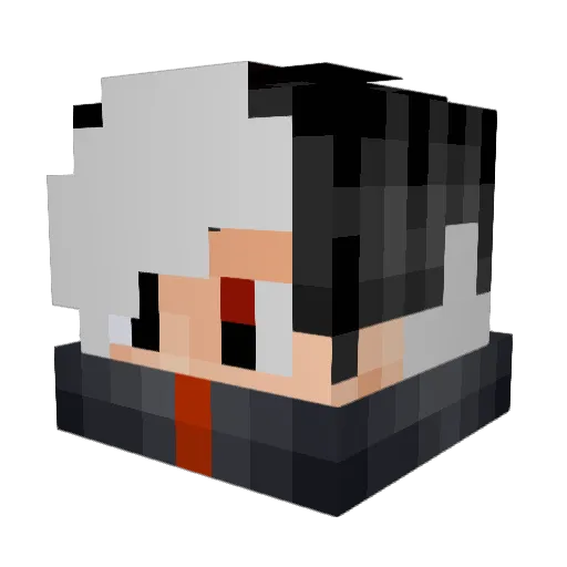 Quider Minecraft avatar head, 3D render