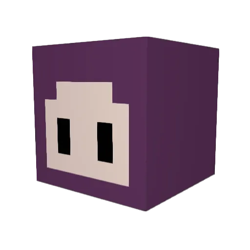 Quieen Minecraft avatar head, 3D render