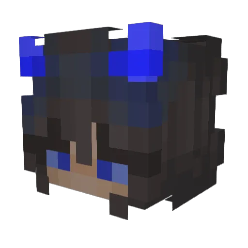QuietBL00 Minecraft avatar head, 3D render
