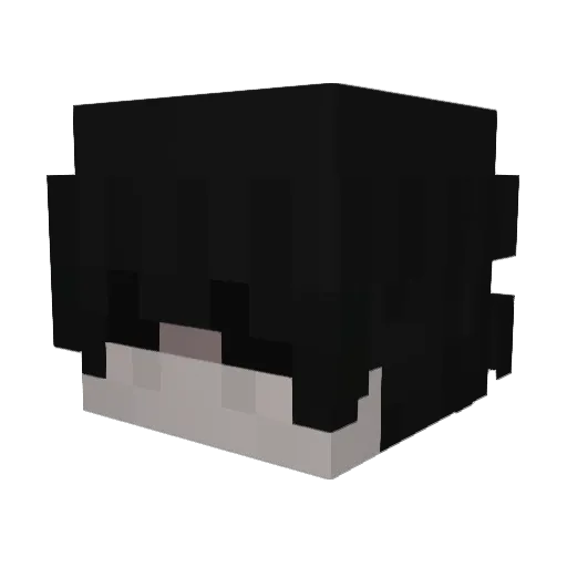 QuietNarutou Minecraft avatar head, 3D render
