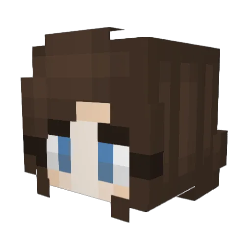 QuietPerson Minecraft avatar head, 3D render