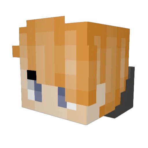 QuietTerror Minecraft avatar head, 3D render