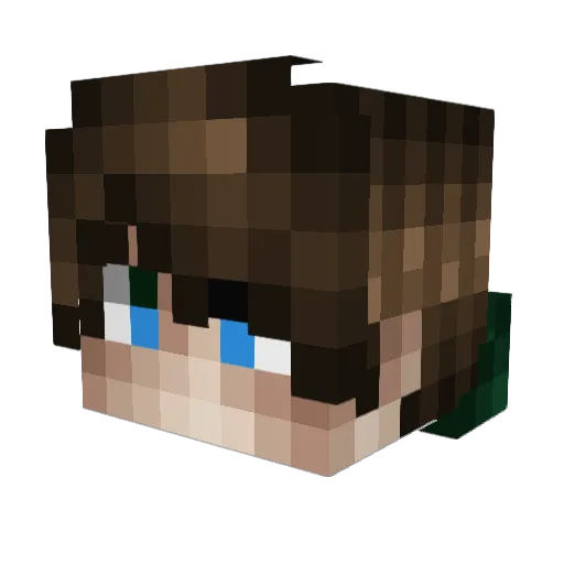QuietVoid3 Minecraft avatar head, 3D render