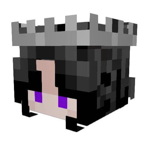 Quiet_Crow Minecraft avatar head, 3D render