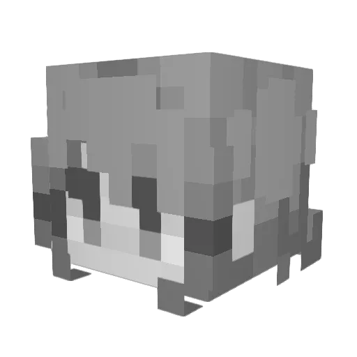 Quietbook Minecraft avatar head, 3D render