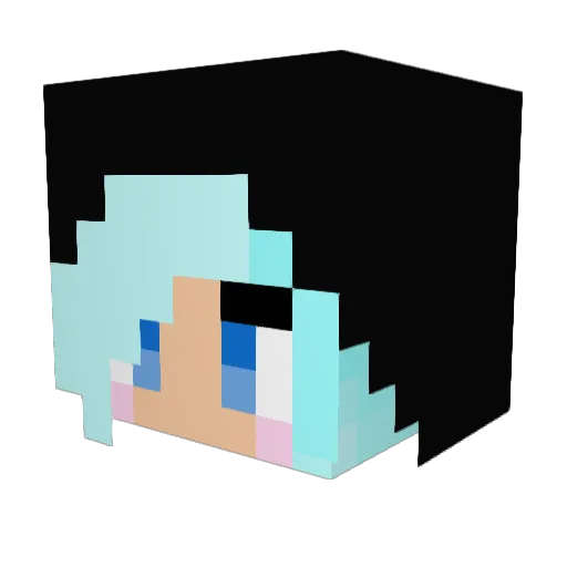 Quietsleeper Minecraft avatar head, 3D render