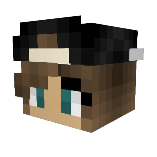 QuietxNy3 Minecraft avatar head, 3D render