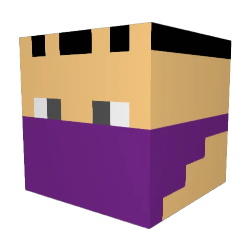 Quigg_ Minecraft avatar head, 3D render