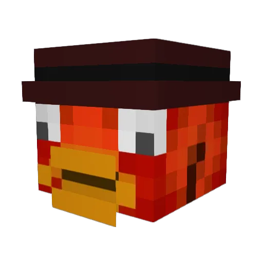 Quiiiiitsch Minecraft avatar head, 3D render