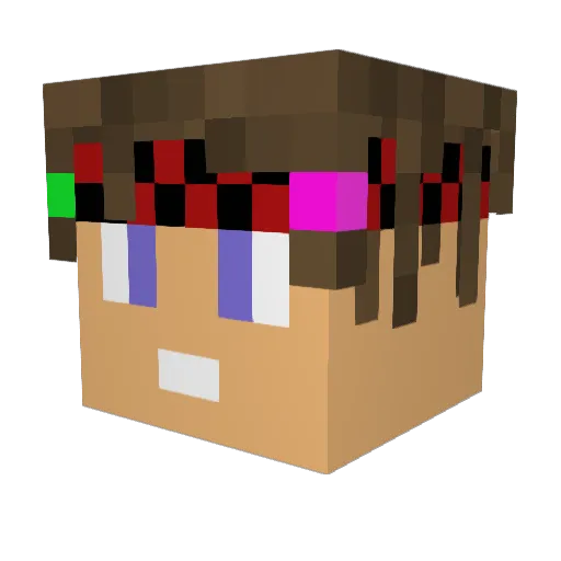 Quijott Minecraft avatar head, 3D render