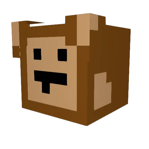 Quik3069 Minecraft avatar head, 3D render