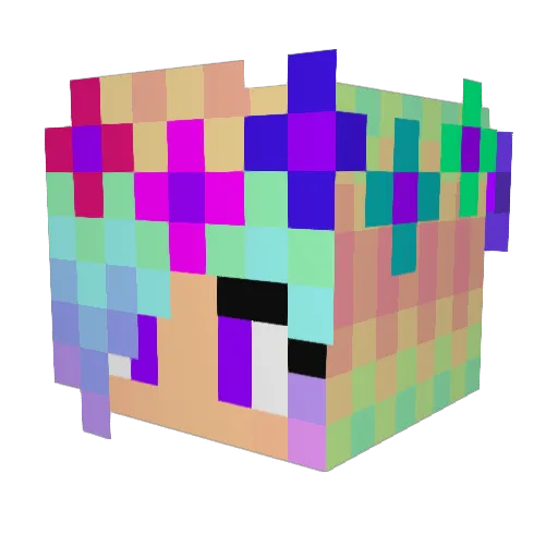 Quiksilver_99 Minecraft avatar head, 3D render