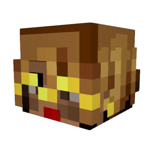 Quilbiana Minecraft avatar head, 3D render