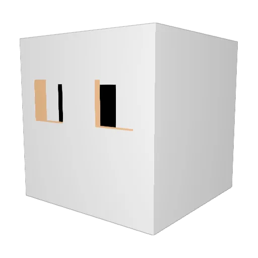 Quiliamn Minecraft avatar head, 3D render