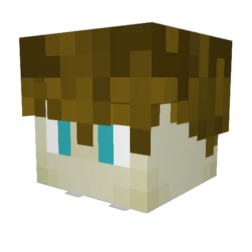 Quilliams Minecraft avatar head, 3D render