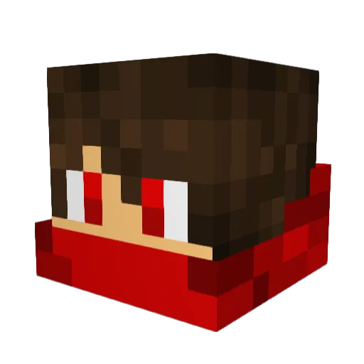 Quiltia Minecraft avatar head, 3D render