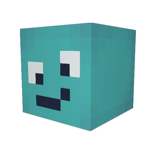 Quiltixx Minecraft avatar head, 3D render