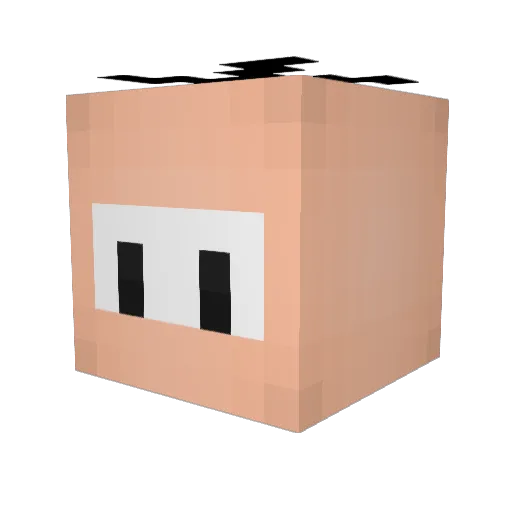 QuimGarciaa Minecraft avatar head, 3D render