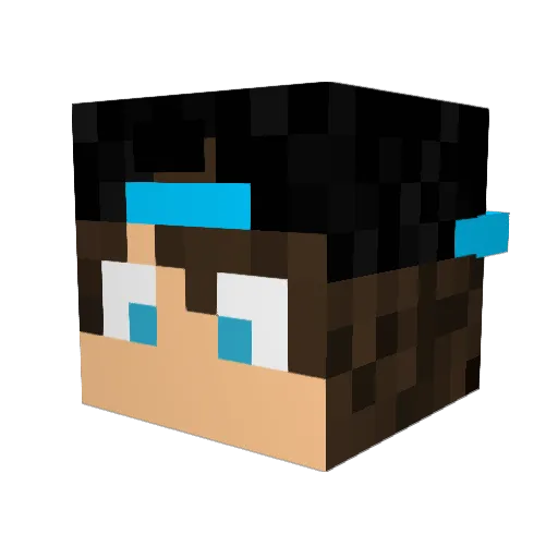 QuimQuim17 Minecraft avatar head, 3D render