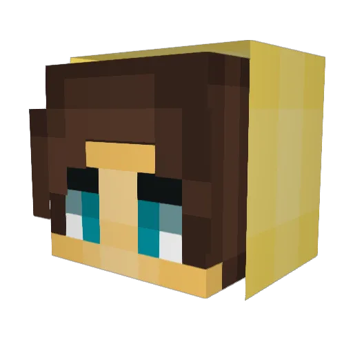 Quim_564_ Minecraft avatar head, 3D render