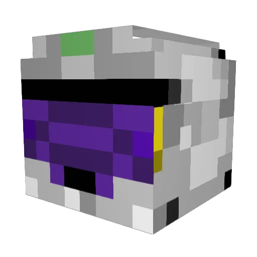 Quin42 Minecraft avatar head, 3D render