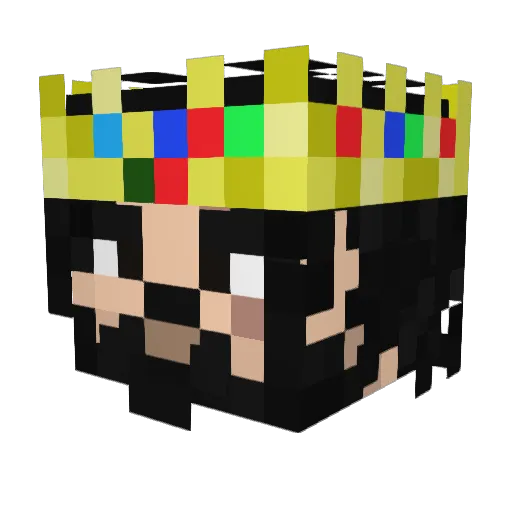 QuinDP Minecraft avatar head, 3D render
