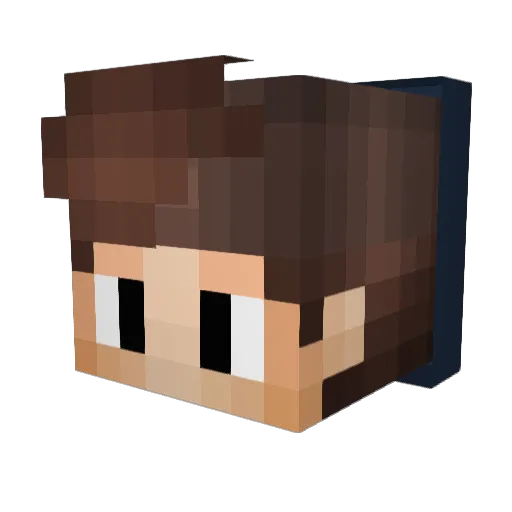 QuinZ Minecraft avatar head, 3D render