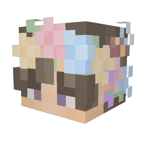 Quin_Not_Found Minecraft avatar head, 3D render