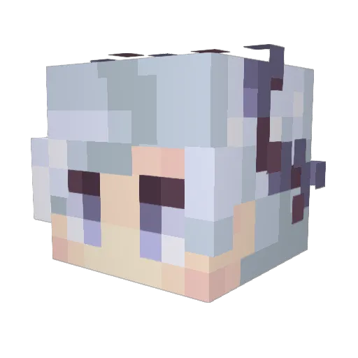 Quince Minecraft avatar head, 3D render