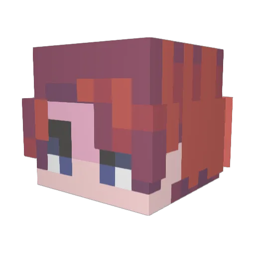 QuincyHD Minecraft avatar head, 3D render