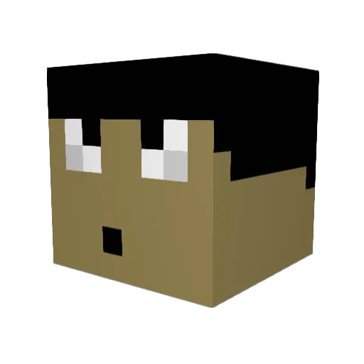 QuineTheDream Minecraft avatar head, 3D render