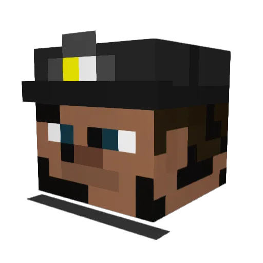 Quinjd Minecraft avatar head, 3D render
