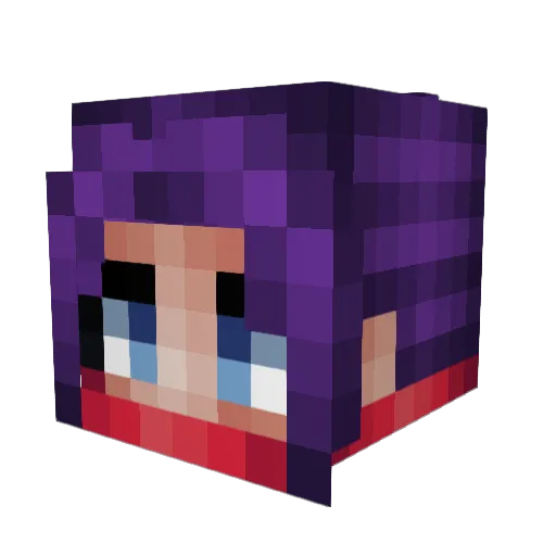 Quinkly_ Minecraft avatar head, 3D render