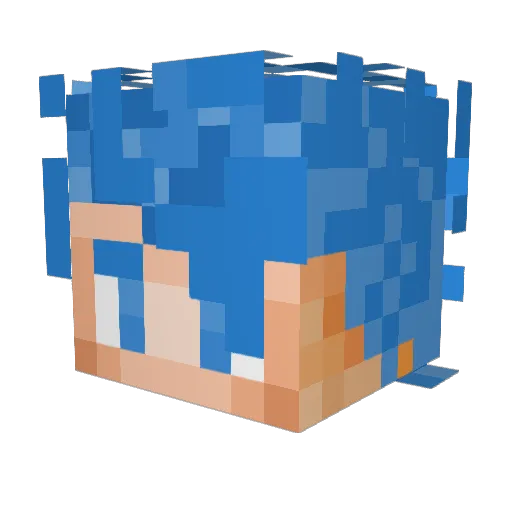 Quinmeester Minecraft avatar head, 3D render