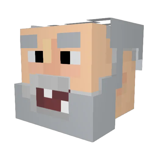 QuinnConlon Minecraft avatar head, 3D render