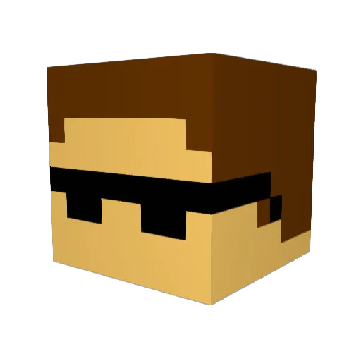 QuinnHalo Minecraft avatar head, 3D render