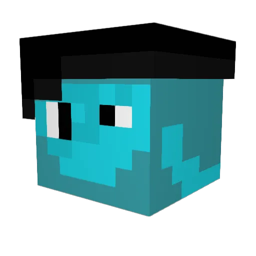 QuinnKey Minecraft avatar head, 3D render