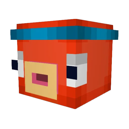 QuinnMona4 Minecraft avatar head, 3D render